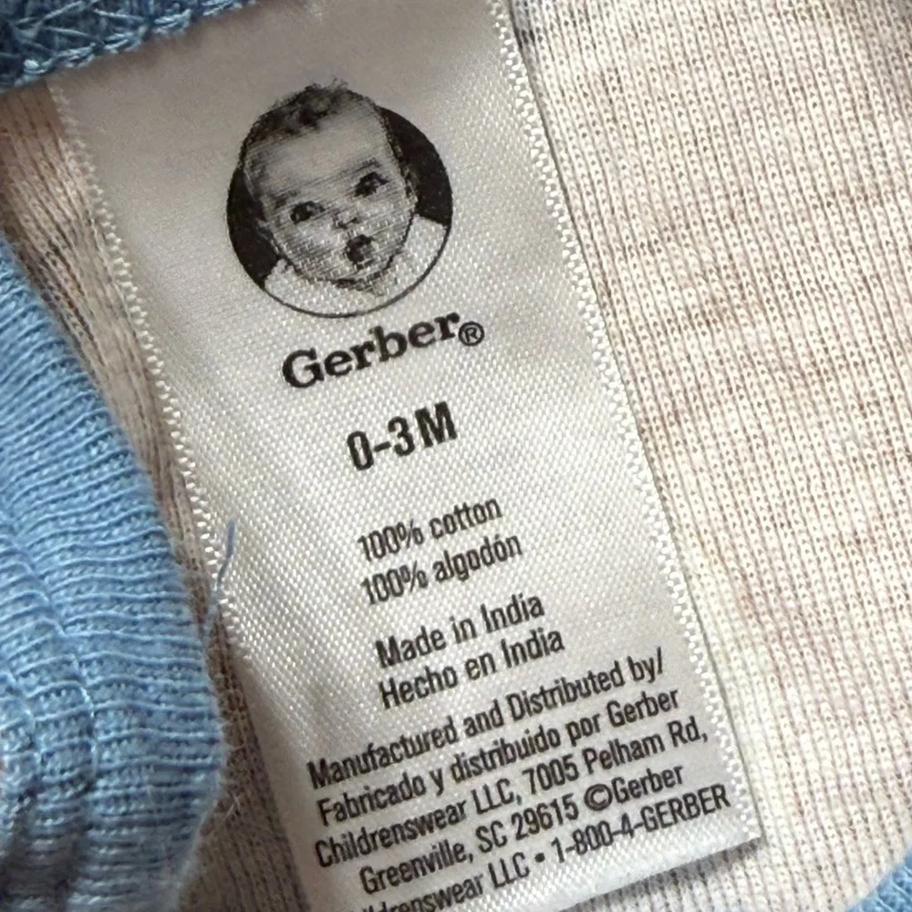 Gerber | Baby Dogs Brown Long Sleeve Romper | 0-3M